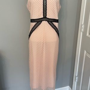 Topshop Lace cutout Midi Dress- Fully Lined